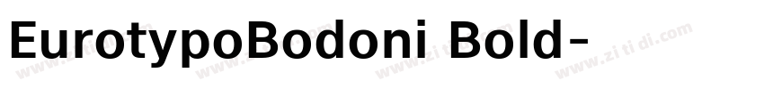 EurotypoBodoni Bold字体转换